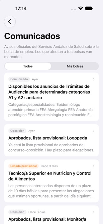 Comunicados del SAS que afectan a tus bolsas